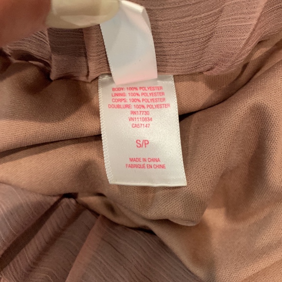 High Low Pleated Beige Maxi Skirt - Picture 4 of 4